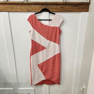 FIFTH & Park Stylish Sleeveless Mini Midi Dress With Lining Size 12 Salmon Pink